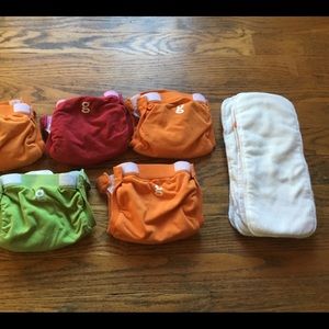 5 gDiapers gPants size Small with Reusable Inserts